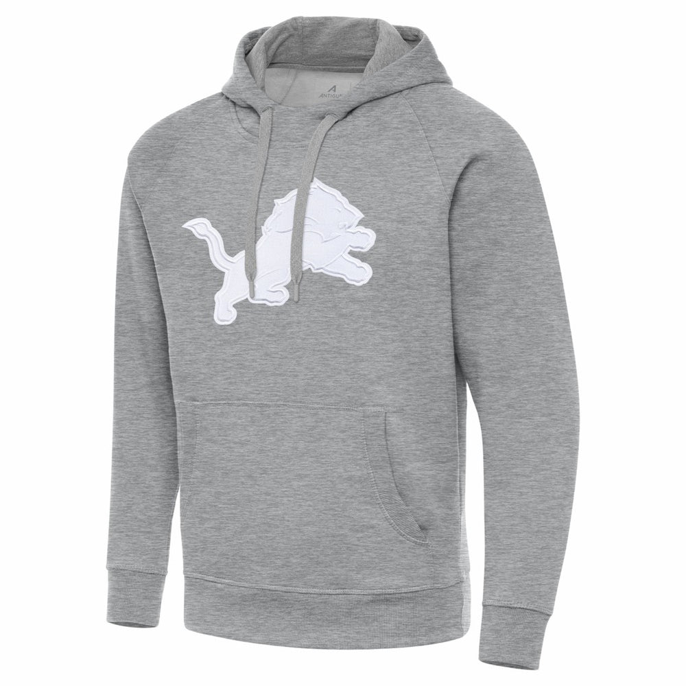 Detroit Lions Antigua Victory Pullover Hoodie Heather Gray | NFL