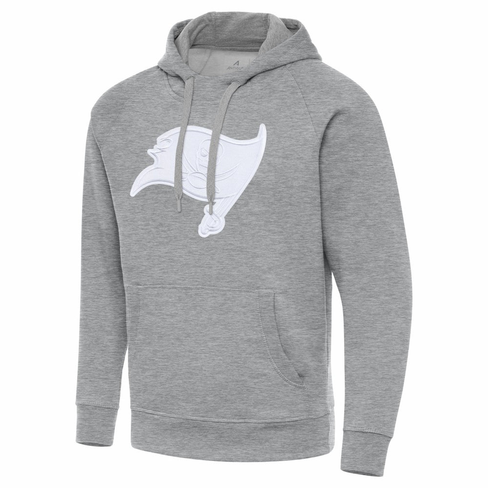 Tampa Bay Buccaneers Antigua Victory Pullover Hoodie Heather Gray | NFL