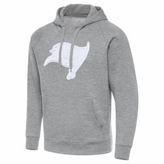 Tampa Bay Buccaneers Antigua Victory Pullover Hoodie Heather Gray | NFL