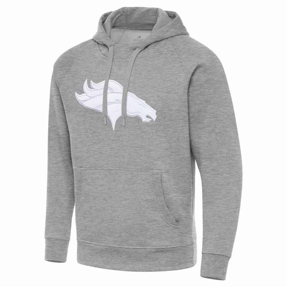 Denver Broncos Antigua Victory Pullover Hoodie Heather Gray | NFL