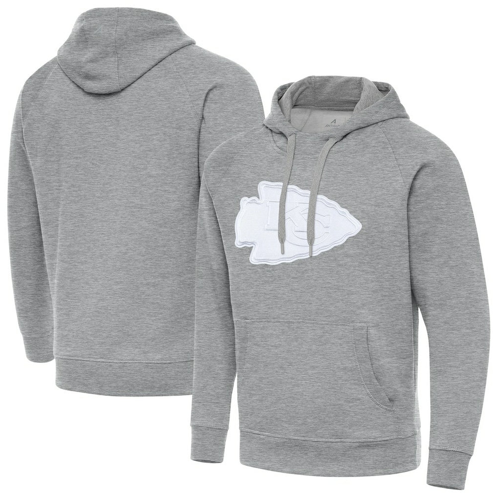 Kansas City Chiefs Antigua Victory Pullover Hoodie Heather Gray | NFL