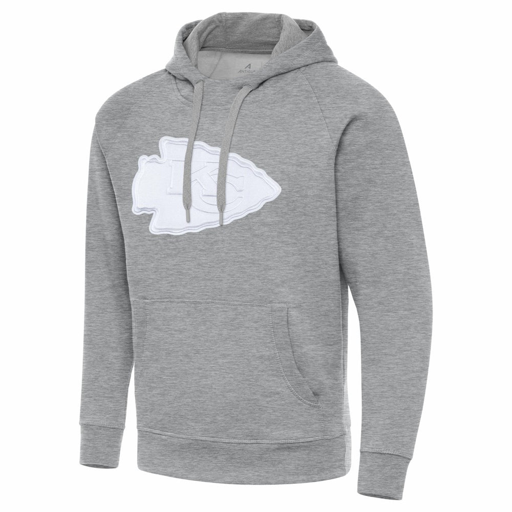 Kansas City Chiefs Antigua Victory Pullover Hoodie Heather Gray | NFL