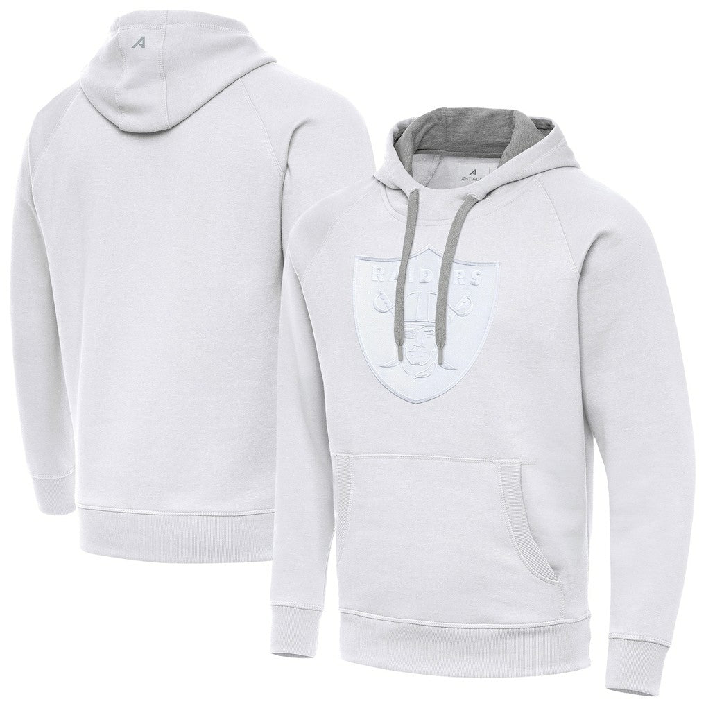 Las Vegas Raiders Antigua Victory Pullover Hoodie White | NFL