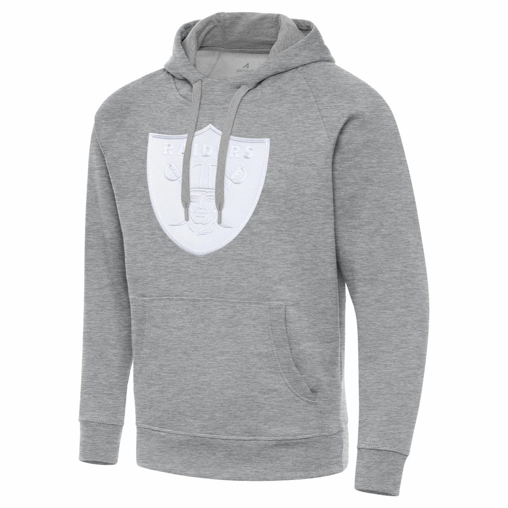 Las Vegas Raiders Antigua Victory Pullover Hoodie Heather Gray | NFL