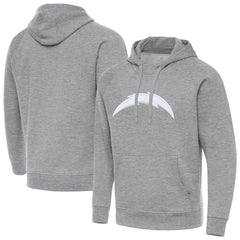 Los Angeles Chargers Antigua Victory Pullover Hoodie Heather Gray | NFL