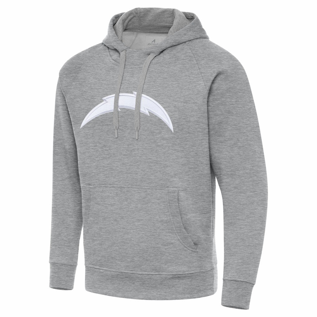 Los Angeles Chargers Antigua Victory Pullover Hoodie Heather Gray | NFL