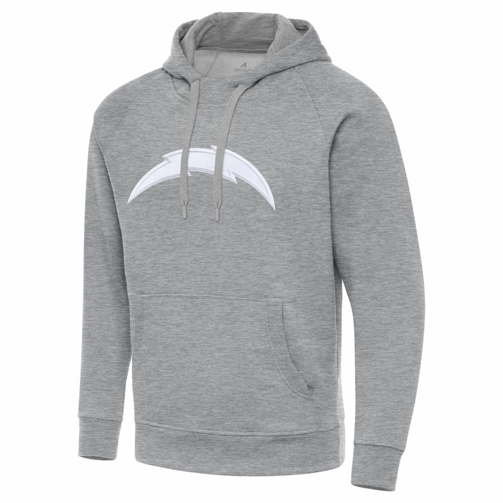 Los Angeles Chargers Antigua Victory Pullover Hoodie Heather Gray | NFL