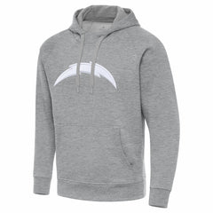 Los Angeles Chargers Antigua Victory Pullover Hoodie Heather Gray | NFL