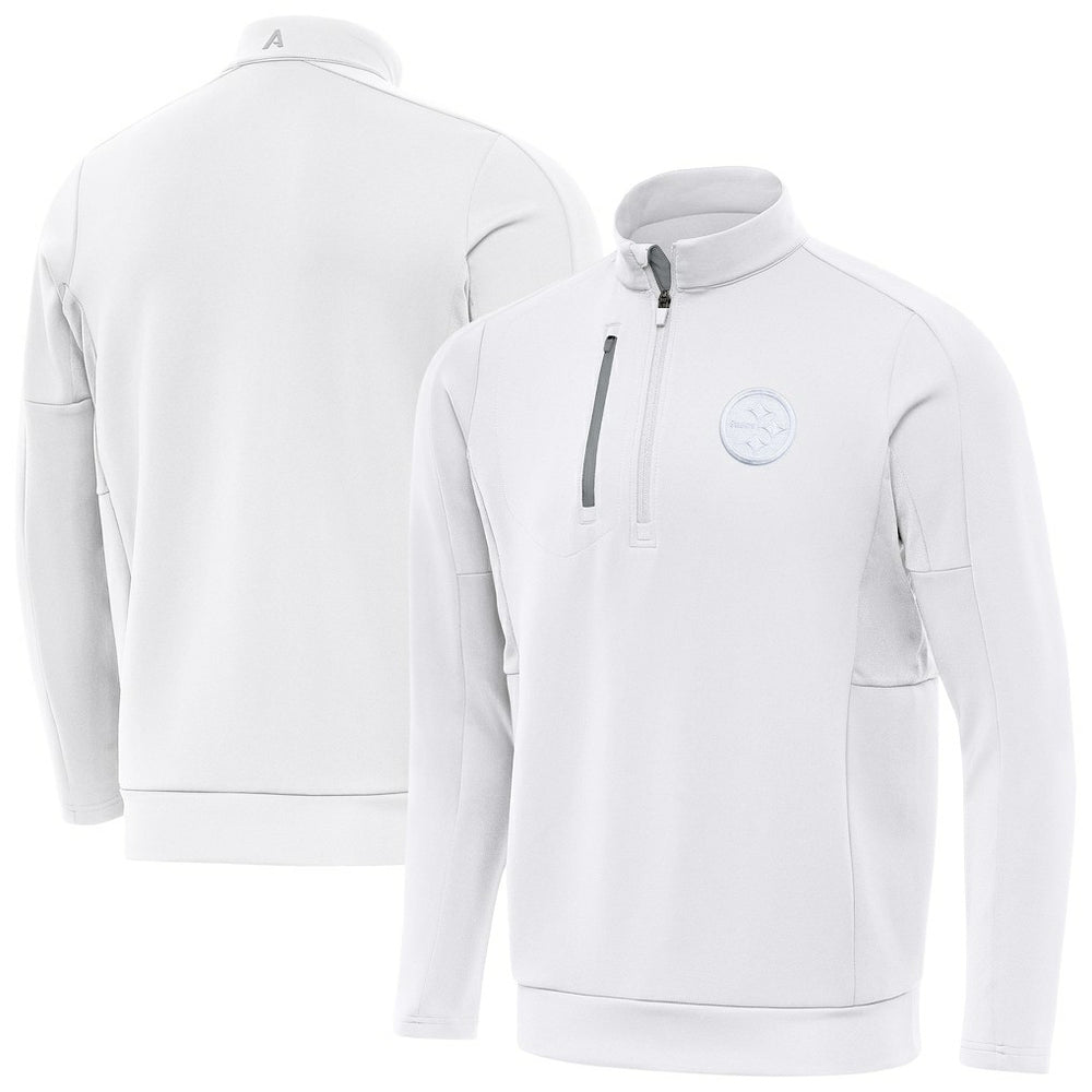 Pittsburgh Steelers Antigua Generation Quarter-Zip Jacket White | NFL
