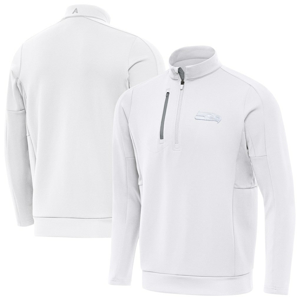 Seattle Seahawks Antigua Generation Quarter-Zip Jacket White | NFL