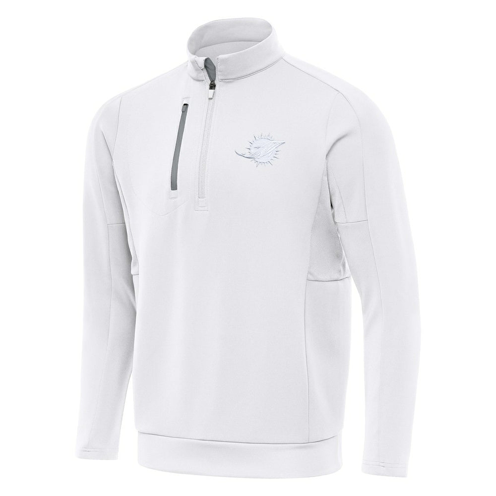Miami Dolphins Antigua Generation Quarter-Zip Jacket White | NFL