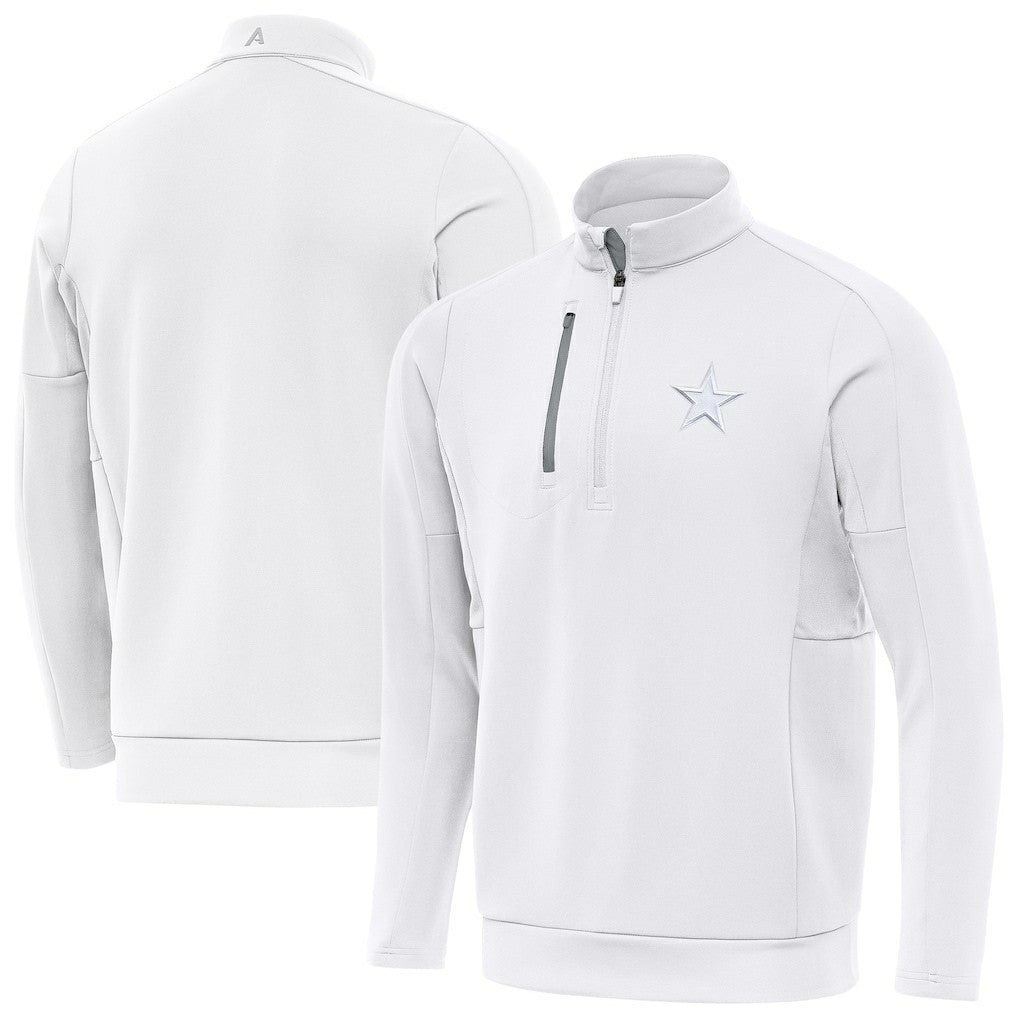Dallas Cowboys Antigua Generation Quarter-Zip Jacket White | NFL