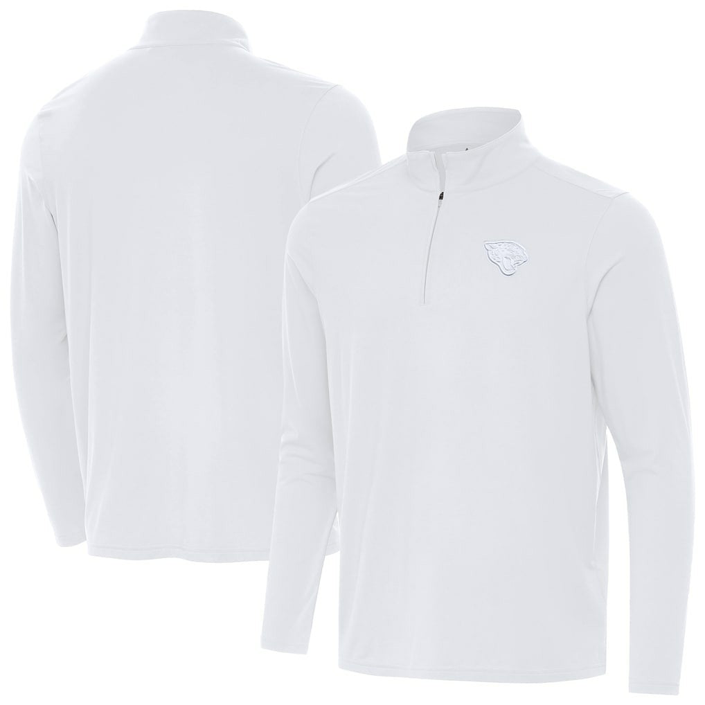 Jacksonville Jaguars Antigua Intent Quarter-Zip Jacket White | NFL