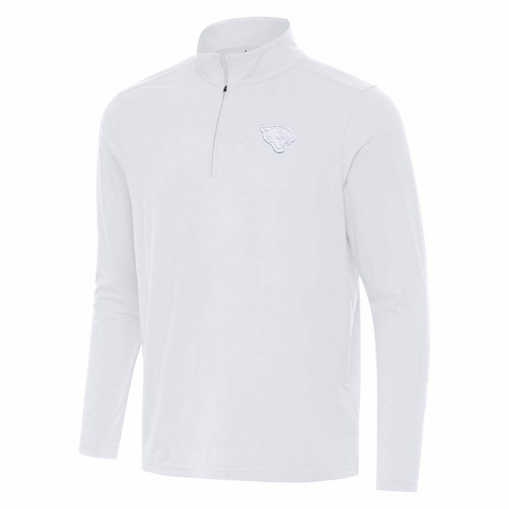 Jacksonville Jaguars Antigua Intent Quarter-Zip Jacket White | NFL