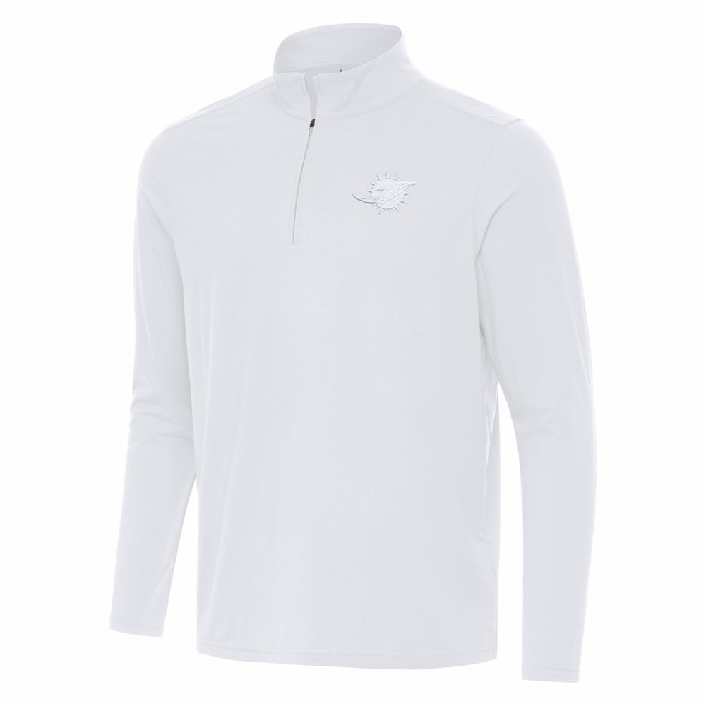 Miami Dolphins Antigua Intent Quarter-Zip Jacket White | NFL