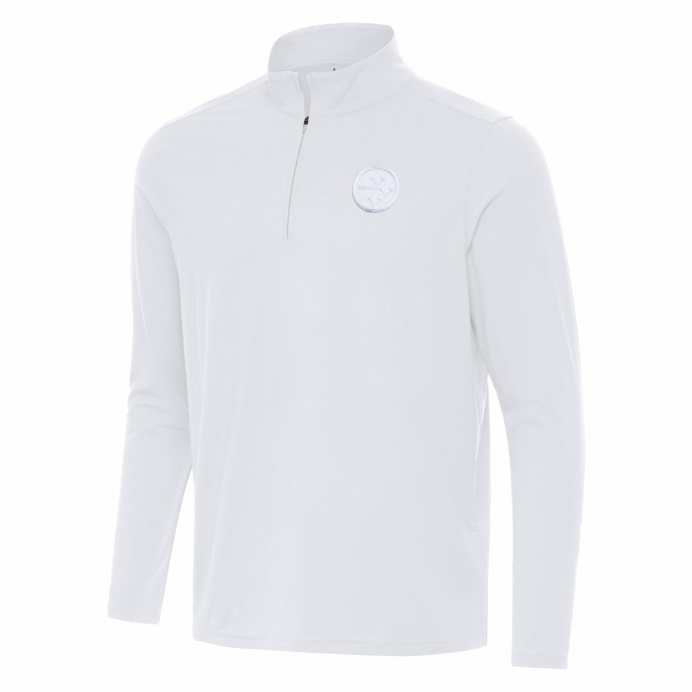 Pittsburgh Steelers Antigua Intent Quarter-Zip Jacket White | NFL