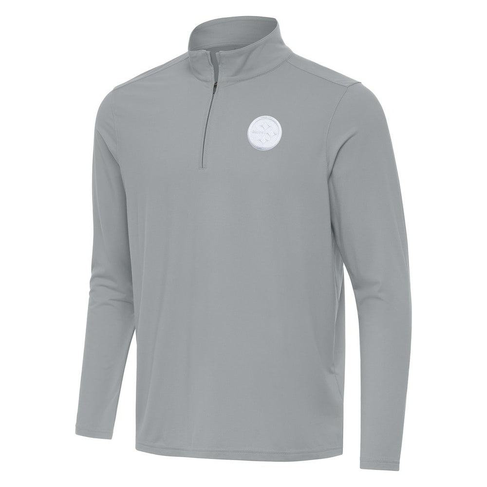 Pittsburgh Steelers Men's Antigua Intent Quarter-Zip Jacket Gray | NFL
