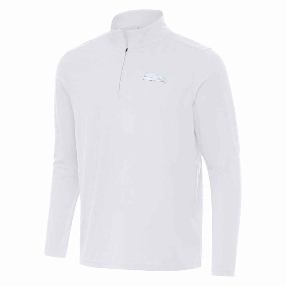 Seattle Seahawks Antigua Intent Quarter-Zip Jacket White | NFL