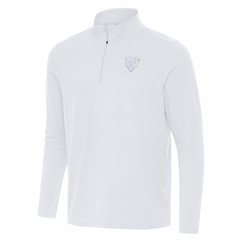 Chicago Bears Antigua Intent Quarter-Zip Jacket White | NFL