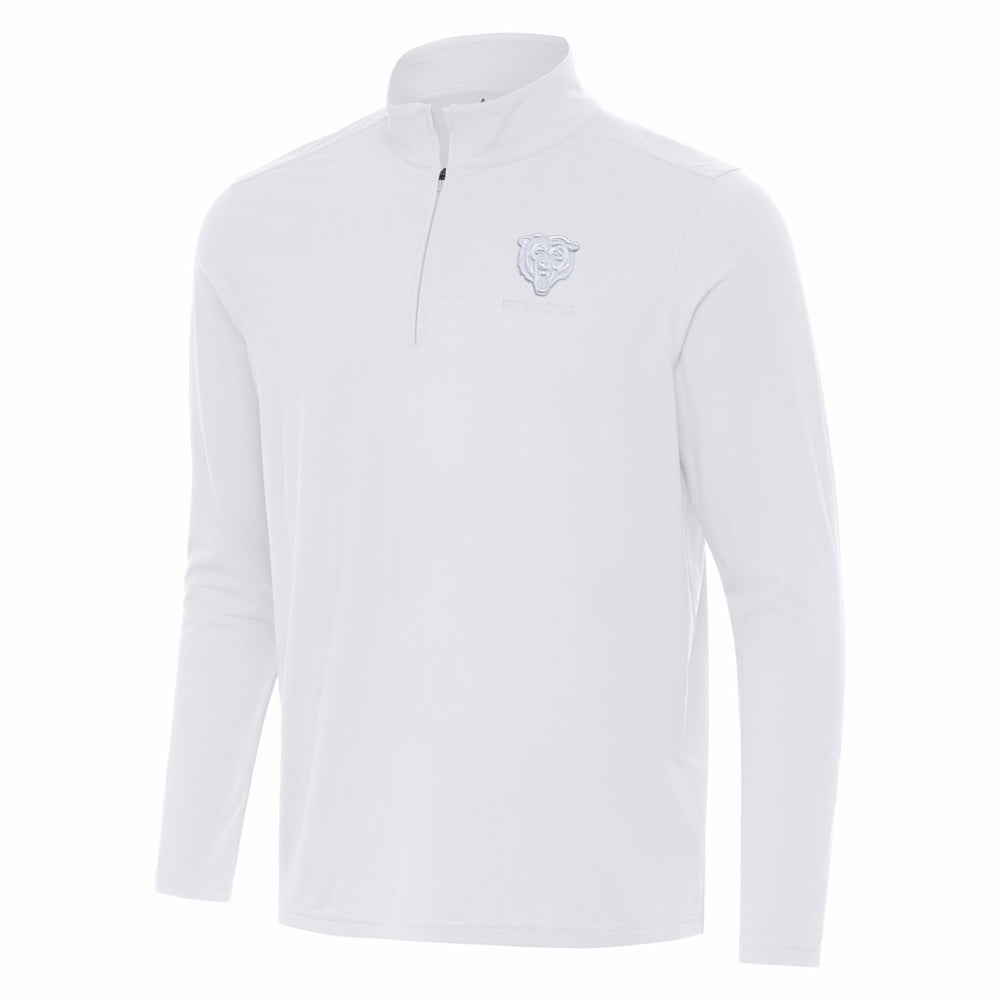 Chicago Bears Antigua Intent Quarter-Zip Jacket White | NFL