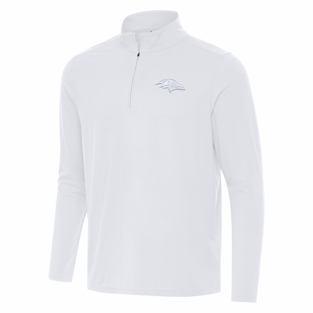 Baltimore Ravens Antigua Intent Quarter-Zip Jacket White | NFL