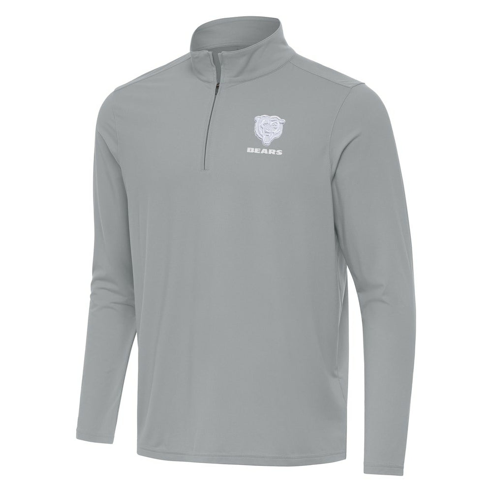 Chicago Bears Men's Antigua Intent Quarter-Zip Jacket Gray | NFL