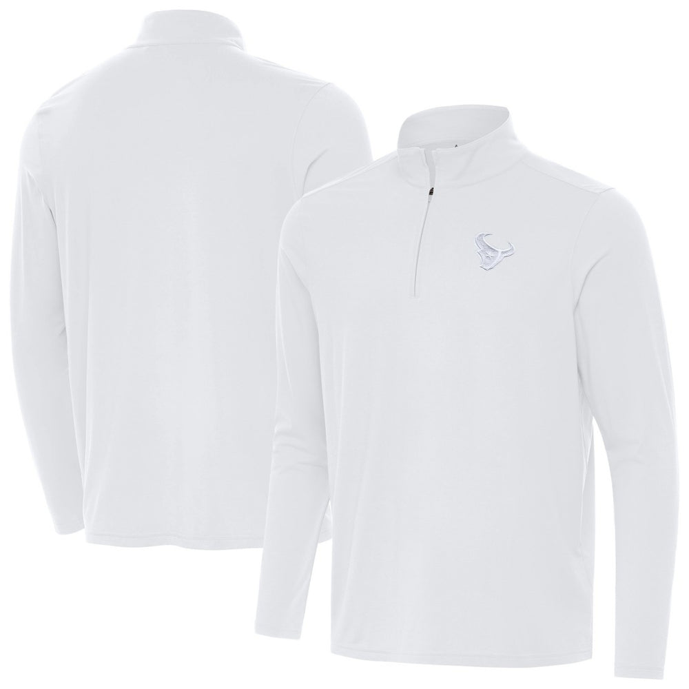 Houston Texans Antigua Intent Quarter-Zip Jacket White | NFL