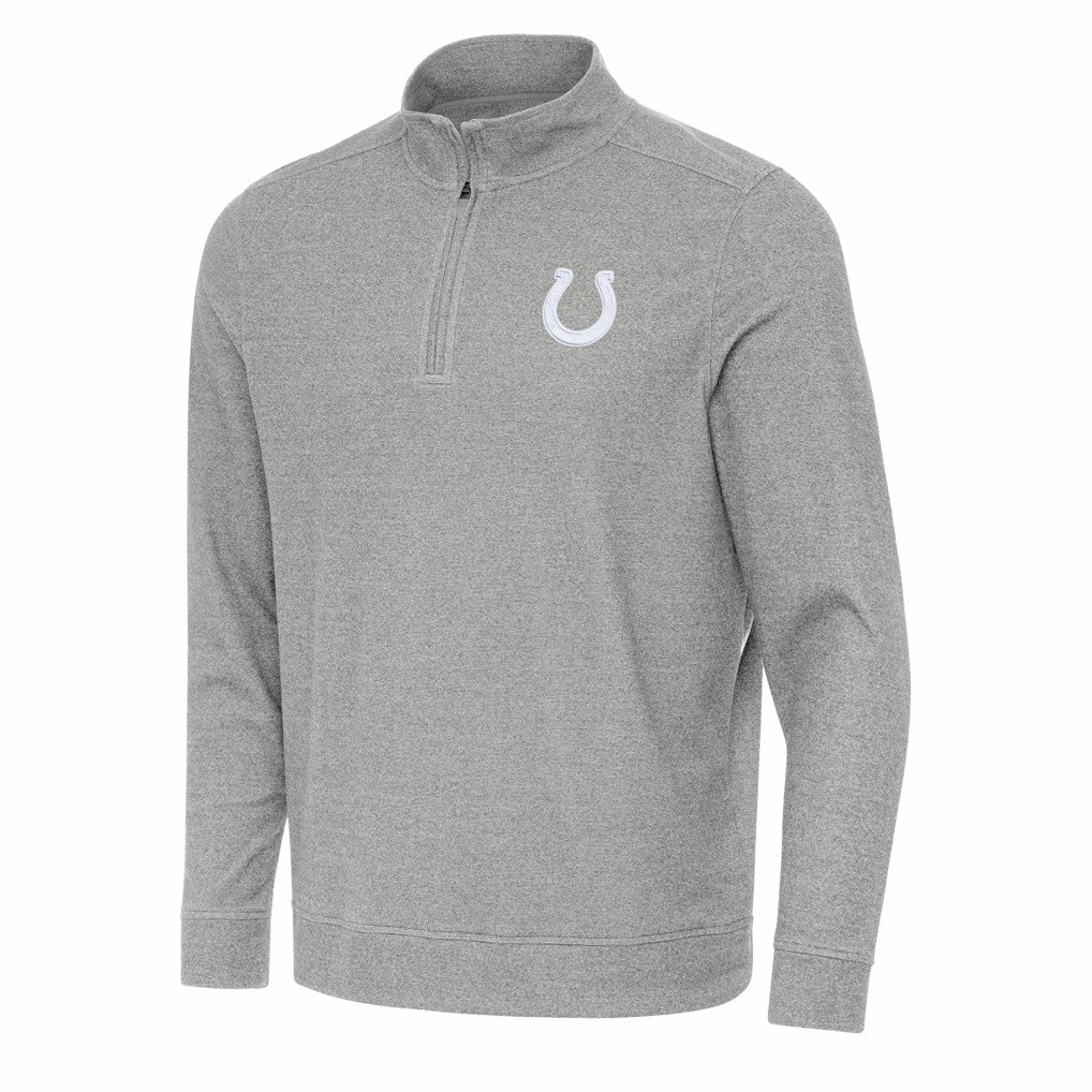Indianapolis Colts Antigua Subtle Quarter-Zip Jacket Heather Gray | NFL