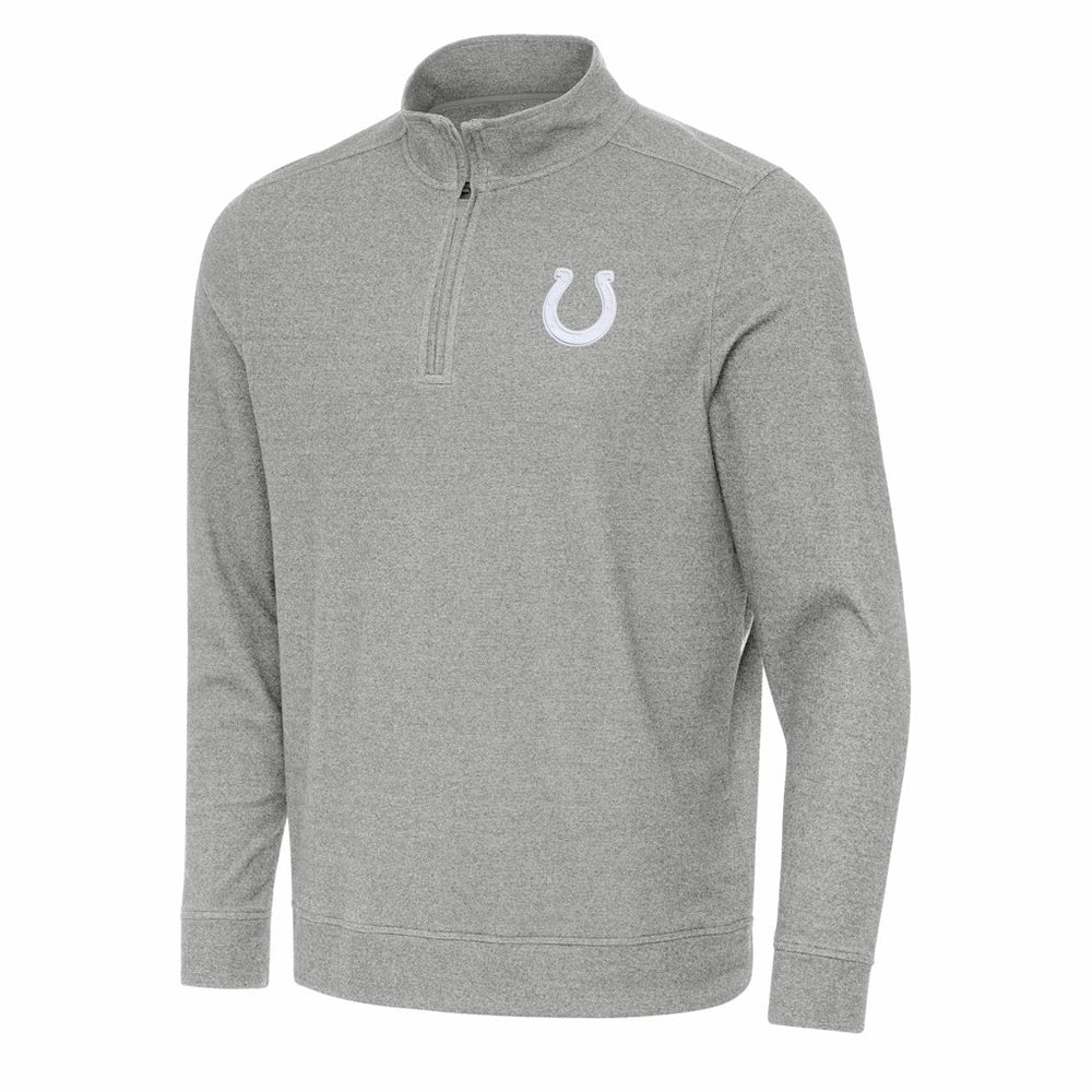 Indianapolis Colts Antigua Subtle Quarter-Zip Jacket Heather Gray | NFL