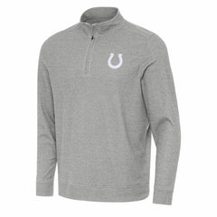 Indianapolis Colts Antigua Subtle Quarter-Zip Jacket Heather Gray | NFL