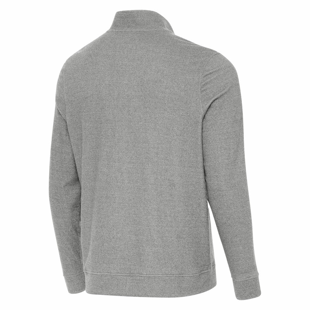 Seattle Seahawks Antigua Subtle Quarter-Zip Jacket Heather Gray | NFL