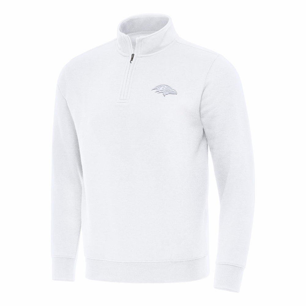 Baltimore Ravens Antigua Victory Quarter-Zip Top White | NFL