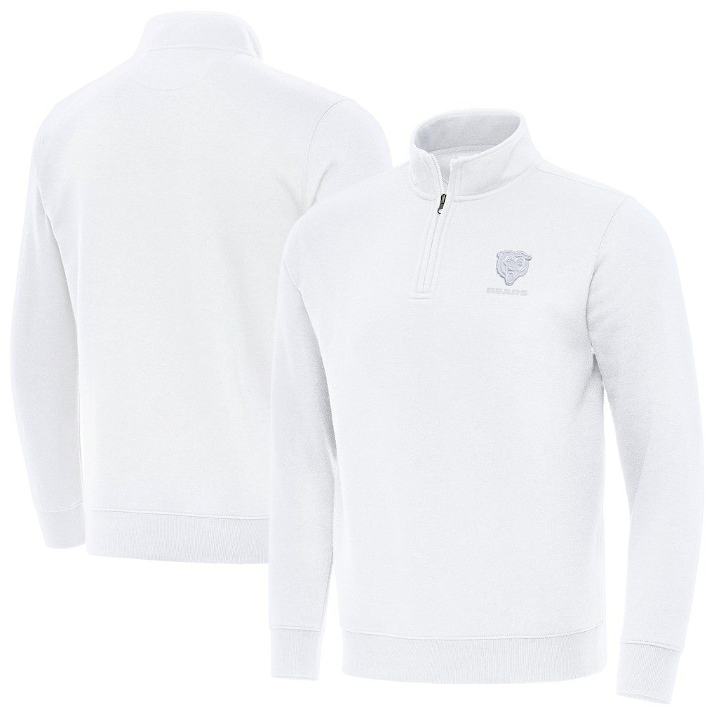 Chicago Bears Antigua Victory Quarter-Zip Top White | NFL
