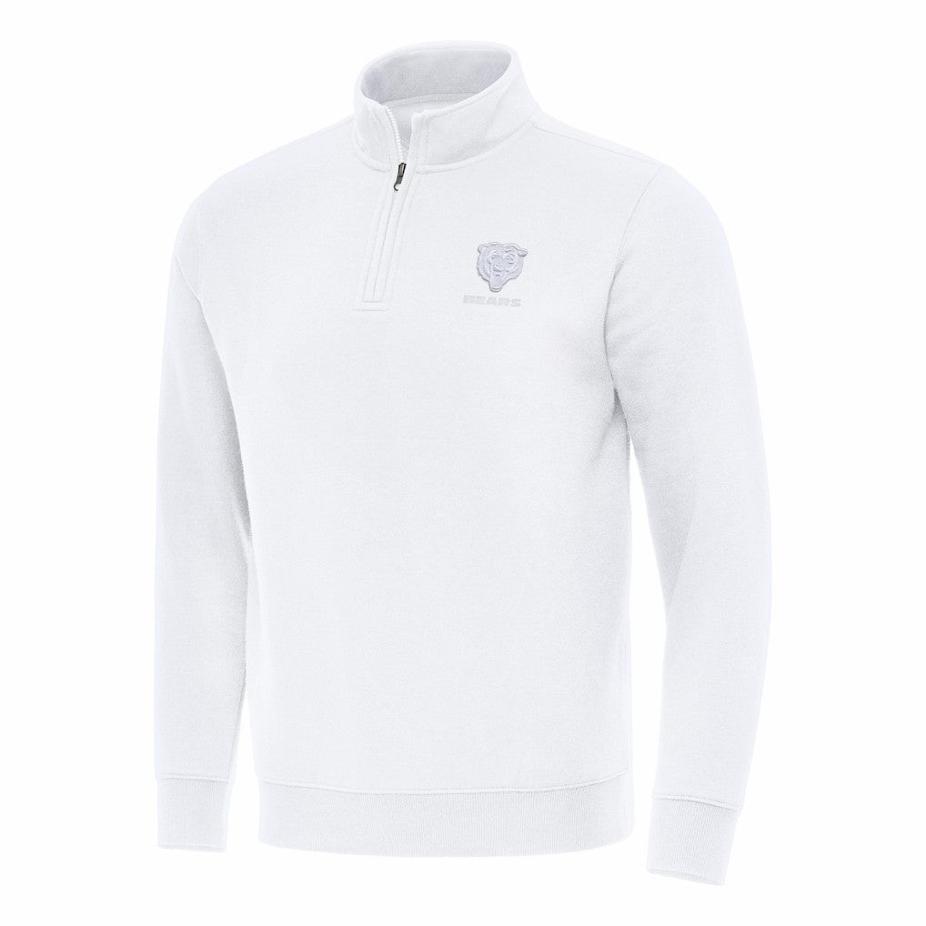 Chicago Bears Antigua Victory Quarter-Zip Top White | NFL