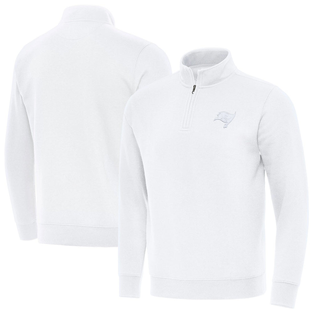 Tampa Bay Buccaneers Antigua Victory Quarter-Zip Top White | NFL