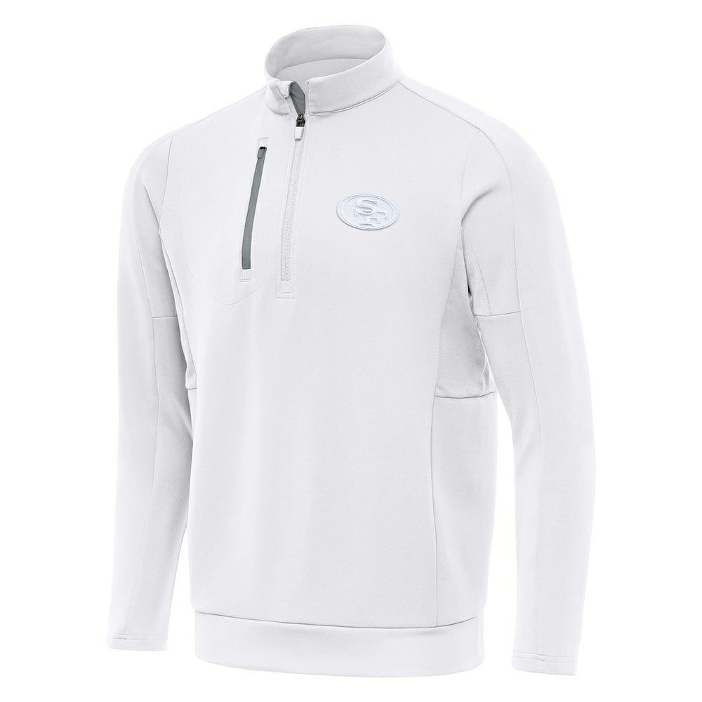San Francisco 49ers Antigua Generation Quarter-Zip Top White | NFL