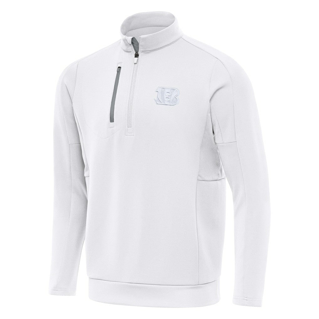 Cincinnati Bengals Antigua Generation Quarter-Zip Top White | NFL