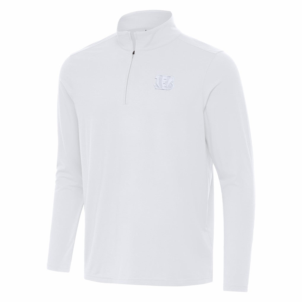 Cincinnati Bengals Antigua Intent Quarter-Zip Top White | NFL