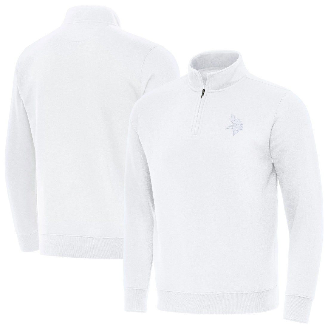 Minnesota Vikings Antigua Victory Quarter-Zip Top White | NFL