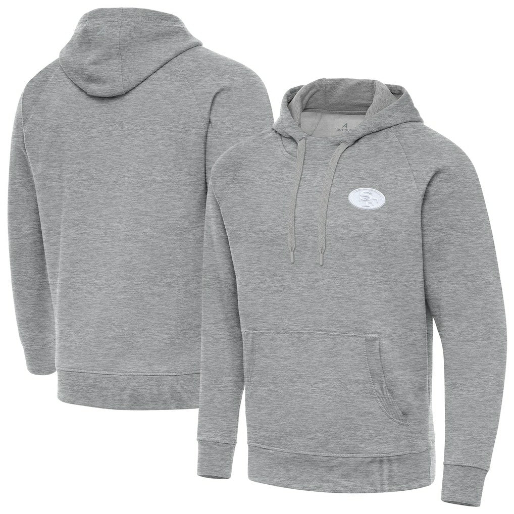 San Francisco 49ers Antigua Victory Pullover Hoodie Heather Gray | NFL