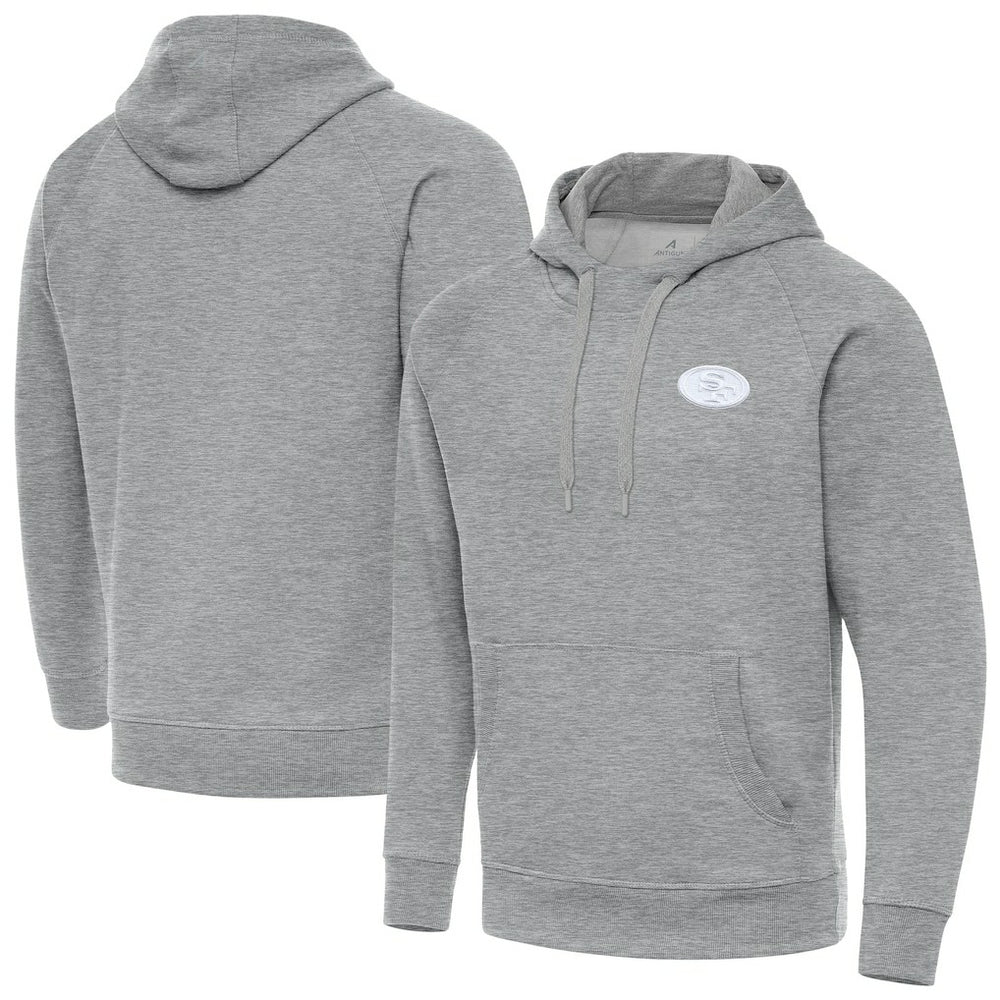 San Francisco 49ers Antigua Victory Pullover Hoodie Heather Gray | NFL