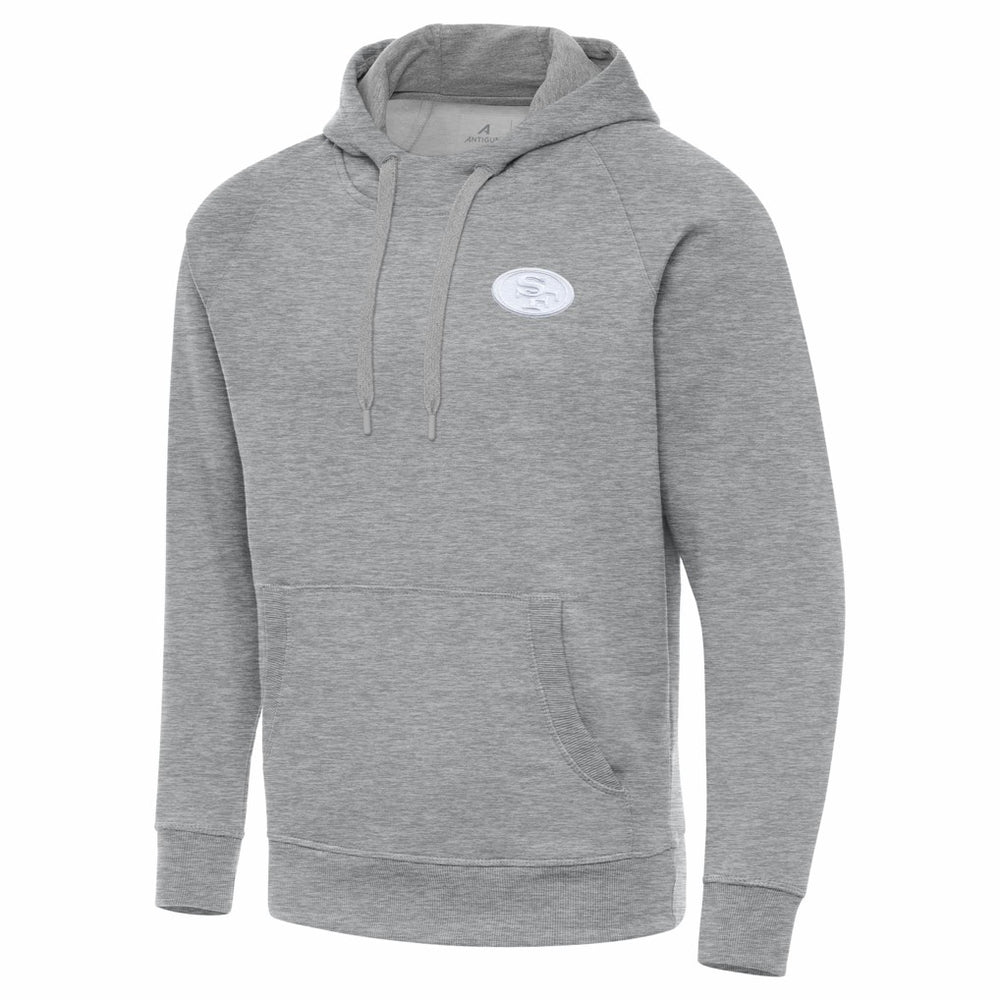 San Francisco 49ers Antigua Victory Pullover Hoodie Heather Gray | NFL