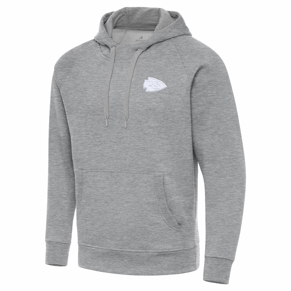 Kansas City Chiefs Antigua Victory Pullover Hoodie Heather Gray | NFL