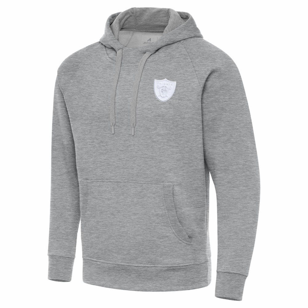 Las Vegas Raiders Antigua Victory Pullover Hoodie Heather Gray | NFL
