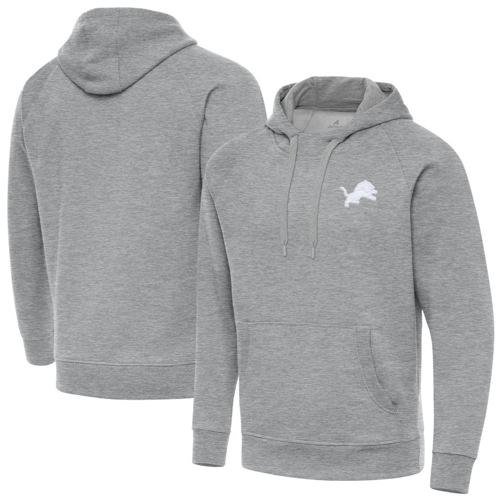 Detroit Lions Antigua Victory Pullover Hoodie Heather Gray | NFL