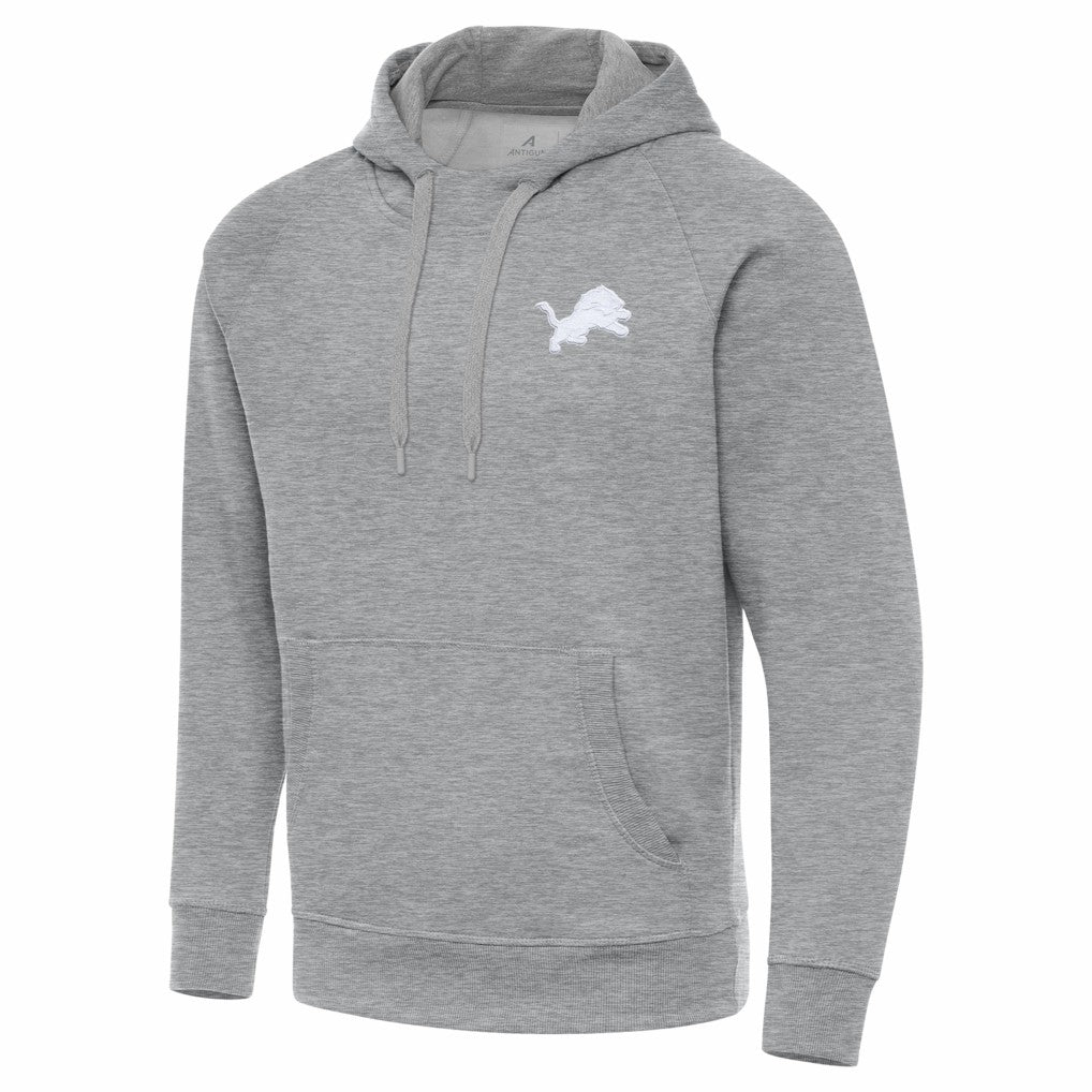Detroit Lions Antigua Victory Pullover Hoodie Heather Gray | NFL