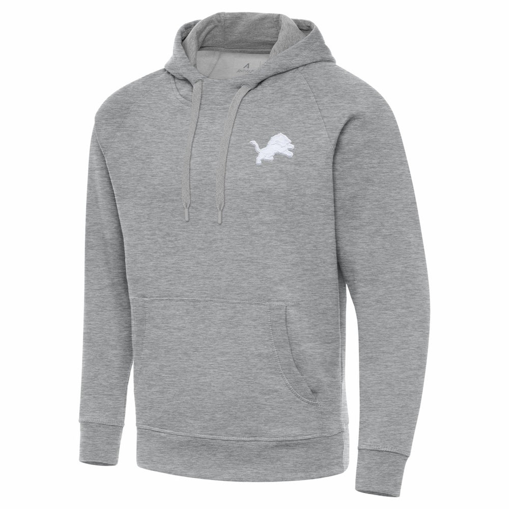 Detroit Lions Antigua Victory Pullover Hoodie Heather Gray | NFL