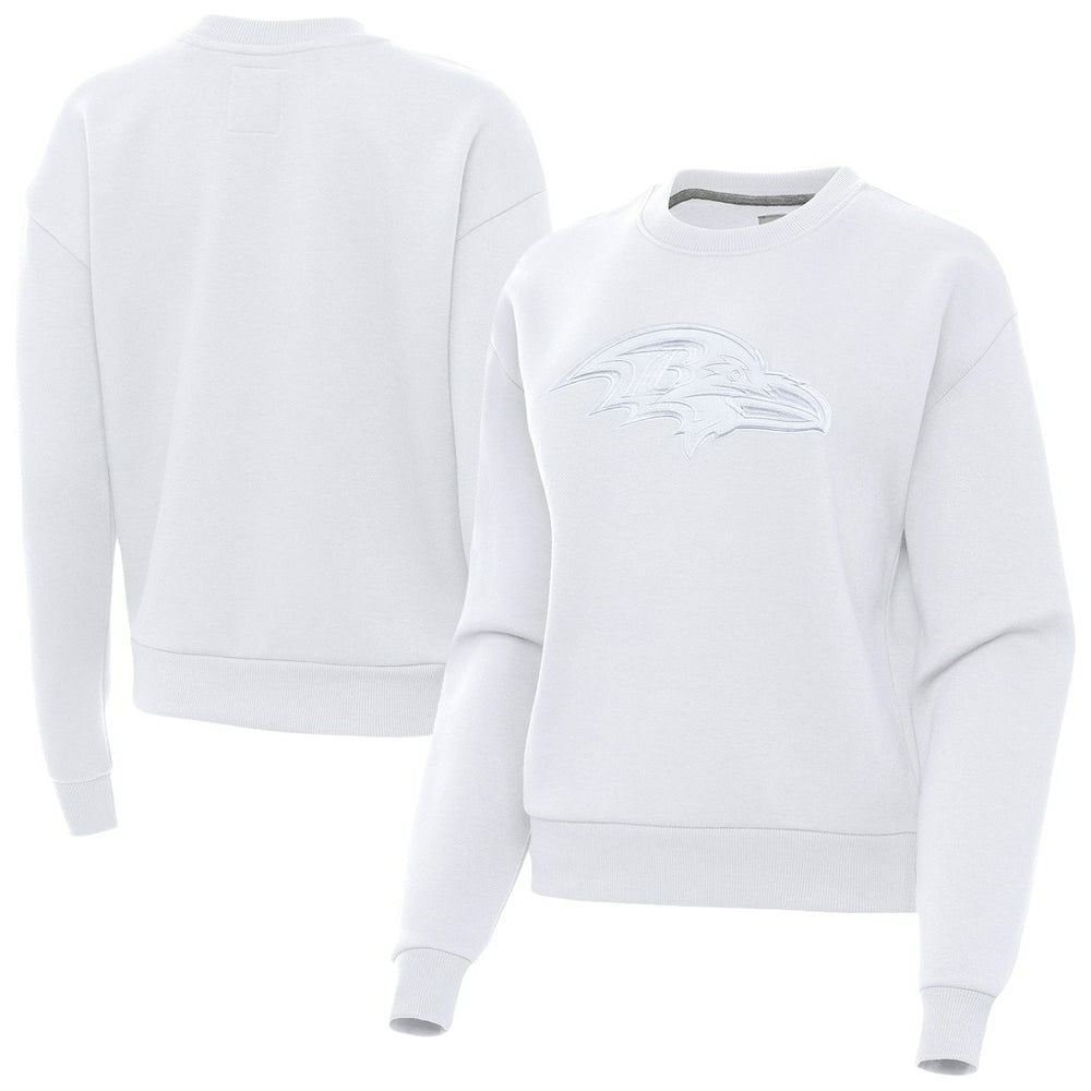 Baltimore Ravens Antigua Women's Victory Pullover Sweatshirt White | NFL