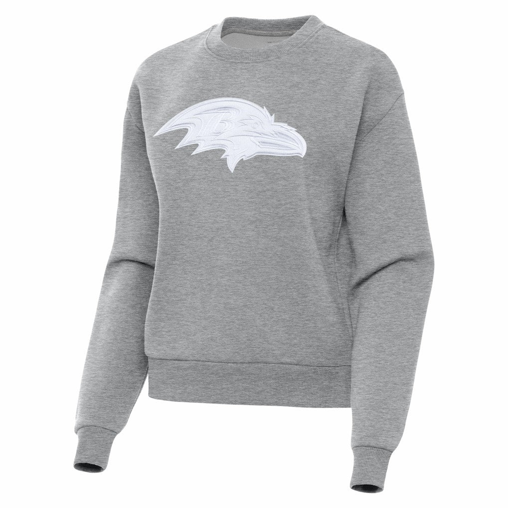 Baltimore Ravens Antigua Women's Victory Pullover Sweatshirt Heather Gray | NFL