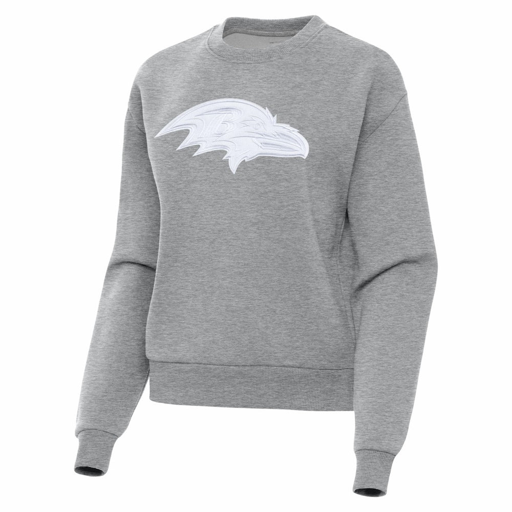 Baltimore Ravens Antigua Women's Victory Pullover Sweatshirt Heather Gray | NFL